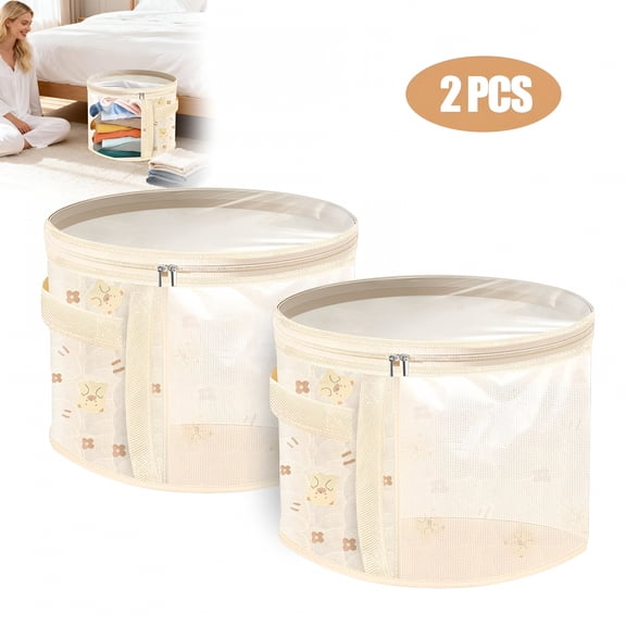 XIBUFE 2026 New 2Pcs Large Clear Hat Storage Boxes, Large Capacity Hat Organizer, Cowboy Baseball Cap Storage Box with Carrying Handle