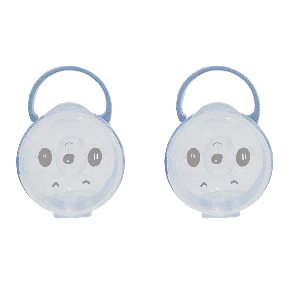 XIBUFE 2026 New 2Pcs Pacifier Case Engages BabyS Attention Pacifier Holder No Need to Open Pacifier Holder Case Blue for Babies Parents Travel Diaper Bags On-The-Go Use Pacifier Storage.