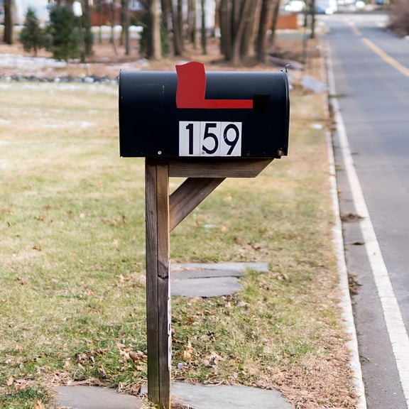 XIBUFE 2026 New 2Pcs Red Mailbox Flag 90 Degrees Rotatable Heavy Duty Easy to Install Weather-Proof Acrylic Universal Mailbox Decoration Flag Replacement for Mailbox, Home, Office, Garden, Gate Red