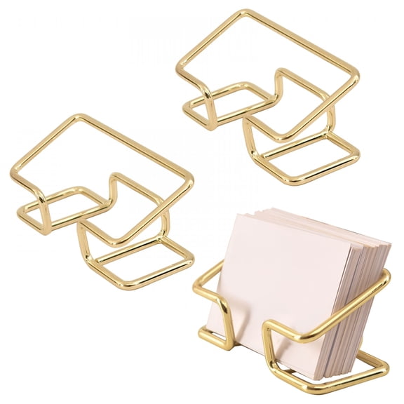 XIBUFE 2026 New 3 Pack Gold Business Card Holder Desk,Metal Business Card Display Stand,Modern Name Business Card Organizer for Desktop Office Home Reception School Women Men