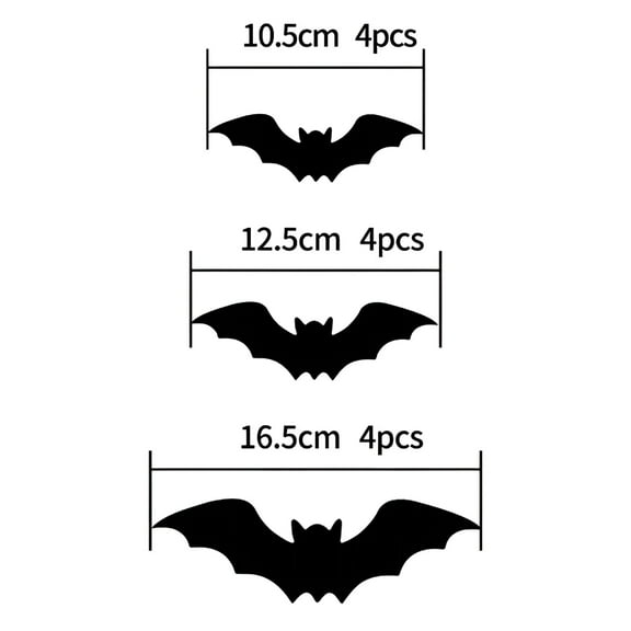 XIBUFE 2026 New 3D Led Flashing Bats Wall Decals for Halloween Decorations,Light Up Hanging Window Stickers,Spooky Party Decor,Glow in the Dark Luminous Bat Decor for Home,Door,Wall,And Outdoor