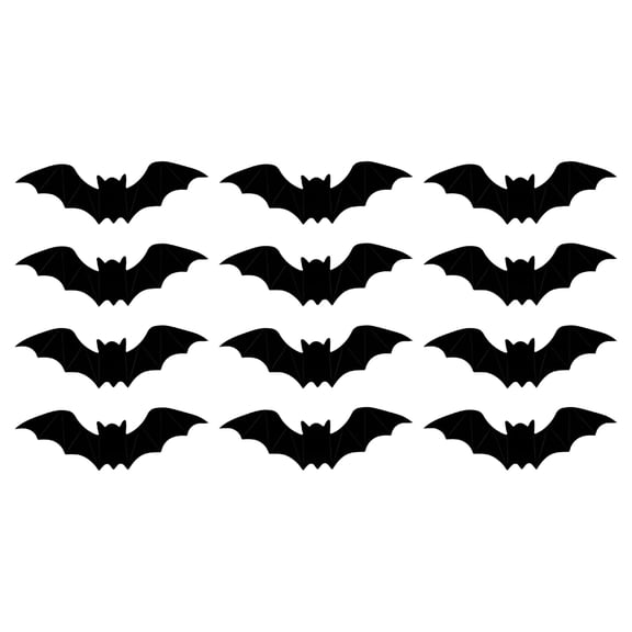 XIBUFE 2026 New 3D Led Flashing Bats Wall Decals for Halloween Decorations,Light Up Hanging Window Stickers,Spooky Party Decor,Glow in the Dark Luminous Bat Decor for Home,Door,Wall,And Outdoor