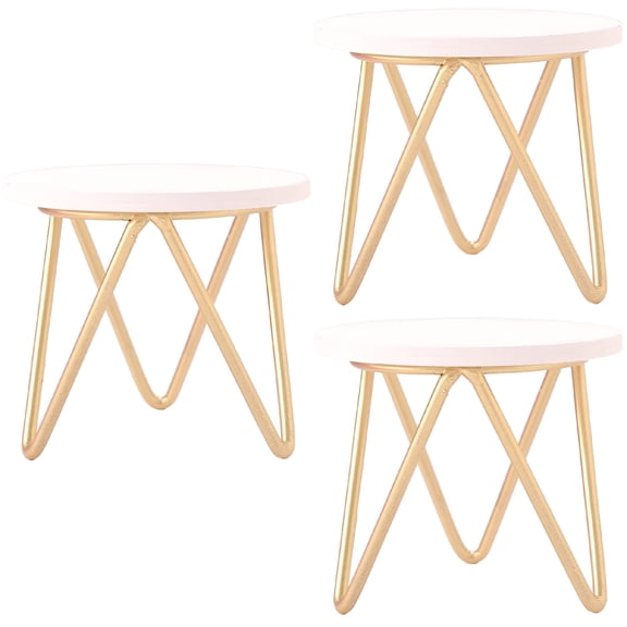 XIBUFE 2026 New 3Pcs Mini Side Table Miniature Side Table Round Table Tiny House Nightstand Decor for Bedroom Decor,Living Room Furniture,Small Spaces,Home Accents,Office Decor