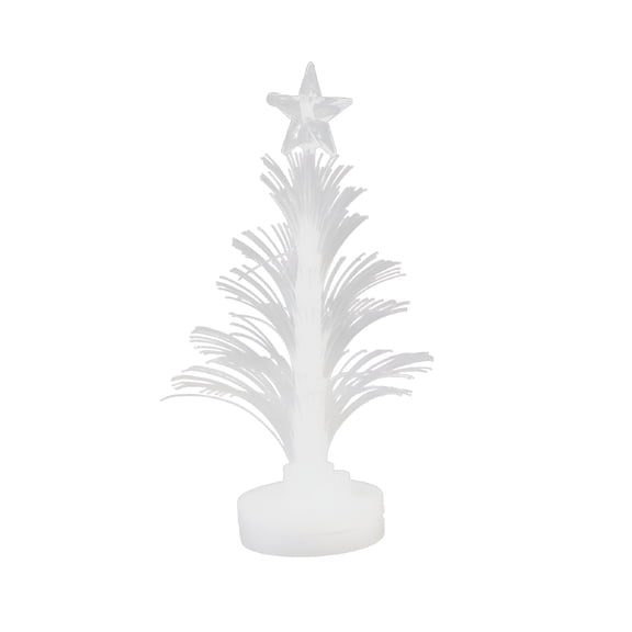 XIBUFE 2026 New 4.7-Inch Mini Xmas Tree Tabletop Color Changing Fiber Christmas Tree Led Light for Home Shop Party Bar Display Holiday Decoration Gift Xmas Tree Gifts Home Room Decor
