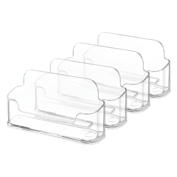 XIBUFE 2026 New 4 Pcs Office Business Card Holder Name Organizer Show Rack Cards Clip Single Layer Wall Hanging for Office,Home,Reception,Store