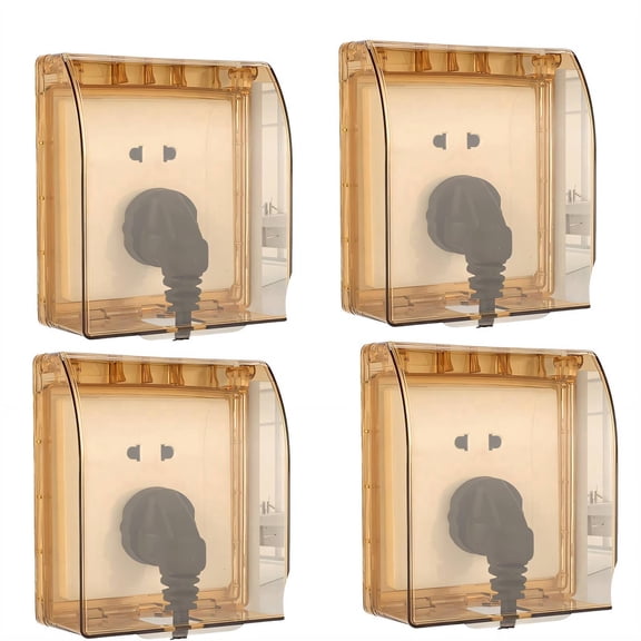 XIBUFE 2026 New 4 Pcs Outlet Covers Wide Range of Applications Plug Covers 90 Fixed Point Opening and Closing Light Switch Cover Style 10 for Home Office Kitchen Bathroom