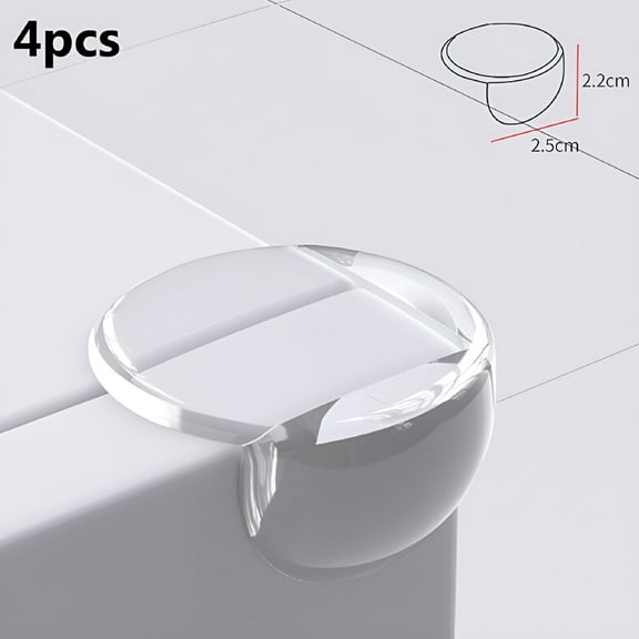 XIBUFE 2026 New 4Pc Clear Rubber Furniture Corner Edge Table Cushion Guard Protector Baby Safety,For Home,Baby Care,Furniture Protection,Nursery,Childproofing