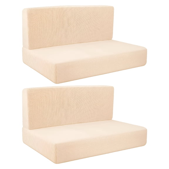 XIBUFE 2026 New 4Pcs Camper Cushion Covers Rv Seat Covers Comfort Breathable Bench Covers Rv Stretch Sofa Seat Slipcovers Furniture Protector for Rv,Van,Camper,Boat,Beige