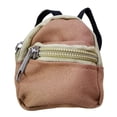 thumbnail image 1 of XIBUFE 2026 New 4Pcs Mini Doll Backpacks Mini Exclusive Diy Doll Accessories Double Zipper Structure Adorable Zipper Backpacks Brown, 1 of 4