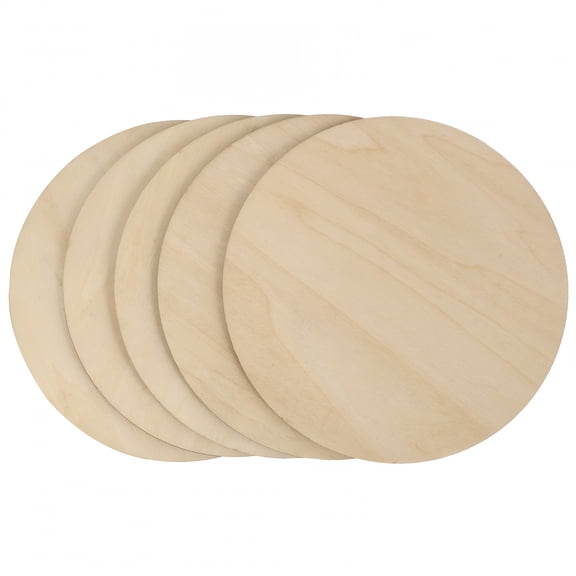 XIBUFE 2026 New 5 Pcs Round Wood Chips Diy Painting Slices Rounds for Crafts Unfinished Circles Wooden Boards(As Shown)For Painting,Crafts,Diy,Decorations,Woodworking