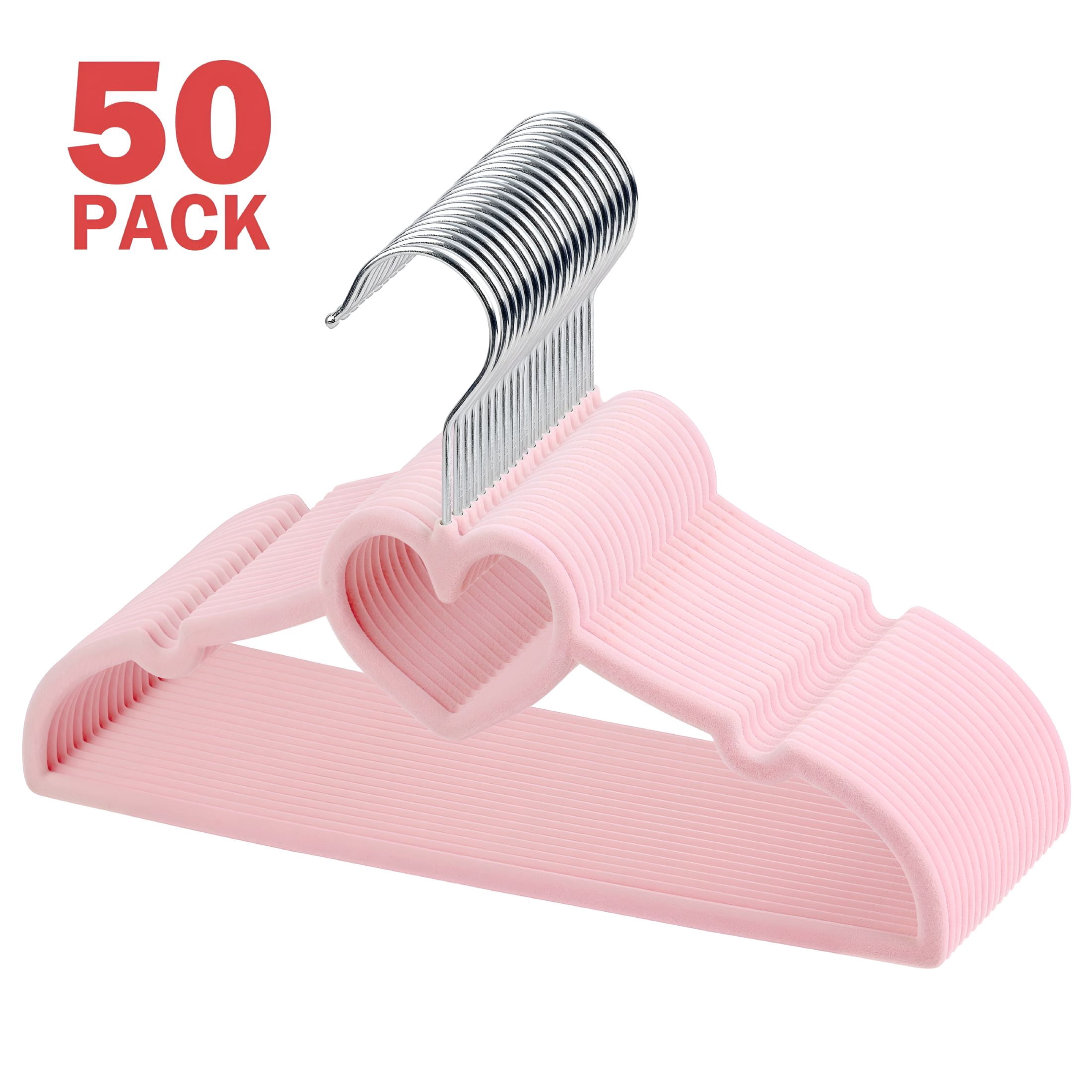XIBUFE 2026 New 50Pcs Kids Hangers,Premium Velvet Strong&Durable Baby Hangers,Non-Slip Toddler Hanger,Baby Clothes Hangers with 360°Swivel Hook,12.8”Children Hangers,Ultra Slim&Stackable Space Saving