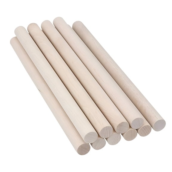 XIBUFE 2026 New 50Pcs Wooden Dowel Rods Unfinished Wood Dowels,Solid,Sanded for Craft,Diy,Model Making,Furniture,Home Projects