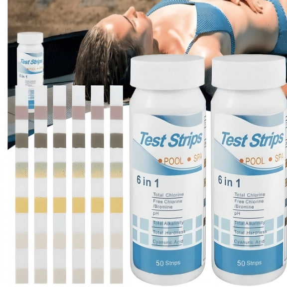 HBMYN 2 Boxes of 100 Chlorine Dip Test Strips for Pool Hot Tub Spa