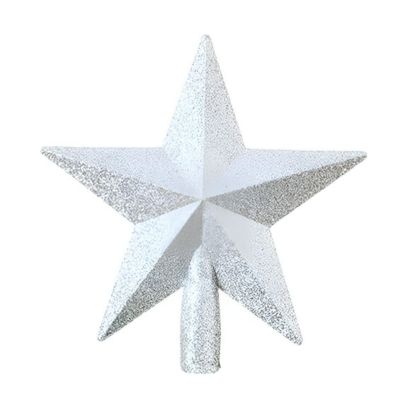 XIBUFE 2026 New 7.8In Glitter Star Mini Christmas Tree Topper Shatter-Proof Small Christmas Tree Decoration Treetop for Holiday Ornament Or Home Dcor
