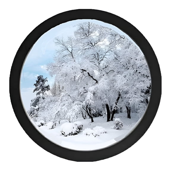 XIBUFE 2026 New 8 in X 8 in Black Round Wooden Wall Hanging Picture Frame for Living Room,Bedroom,Office,Hallway,Kitchen,Study
