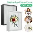 thumbnail image 1 of XIBUFE 2026 New 8X10" Shadow Box Frame with Linen Back - Sturdy Rustic Memory Display Case of Flower Pictures Medals and More Tempered Glass for Home, Living Room, Bedroom, Office, Nursery, Gallery, 1 of 4