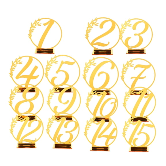 XIBUFE 2026 New Acrylic Dining Table 15 Pcs Centerpieces Decor Wedding Reception Number Decorate Banquet for Wedding, Party, Banquet, Home
