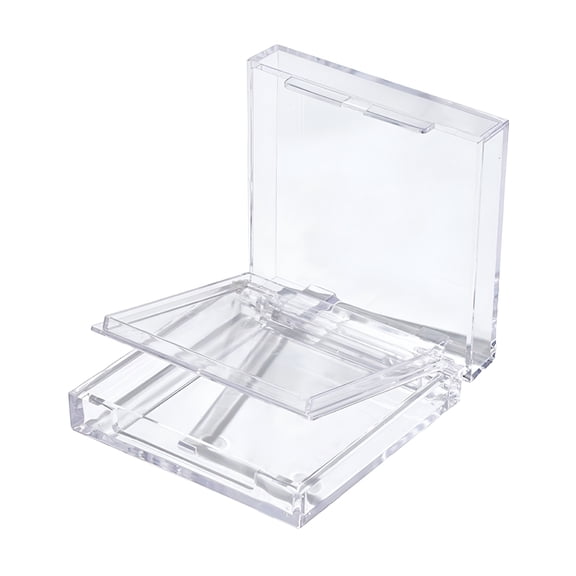 XIBUFE 2026 New Acrylic Double Layer Empty Press on Nails Packaging Box Transparent Lid Nail Display Box Nail Tips Storage Case for Home Portable Nail Art Organizer Container