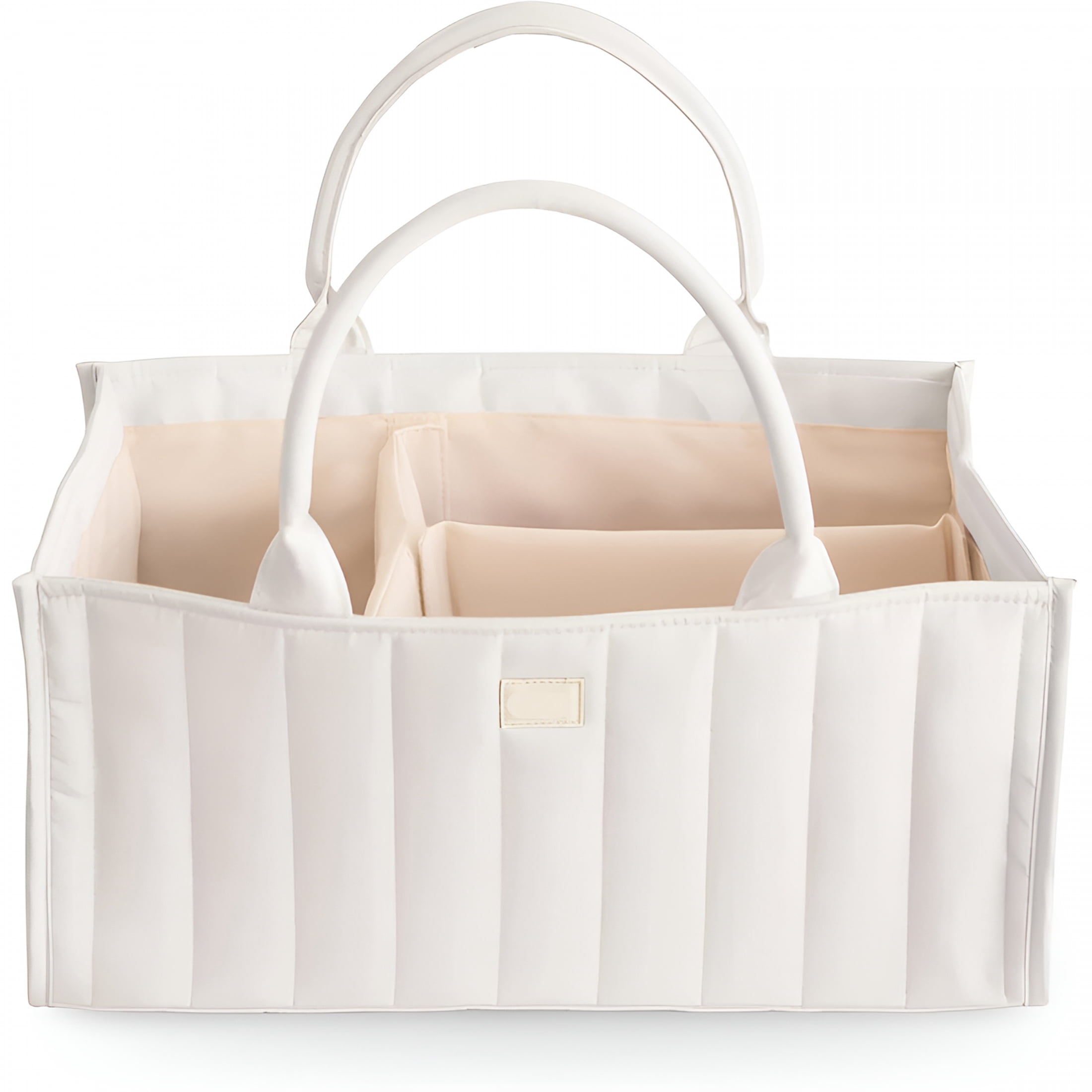 XIBUFE 2026 New Baby Diaper Caddy | Newborn Essentials Organizer for Diaper Changing Station Caddy Organizer with Handle(Ivory),For Baby Care,Nursery,Diaper Storage,Home Organization,Travel.