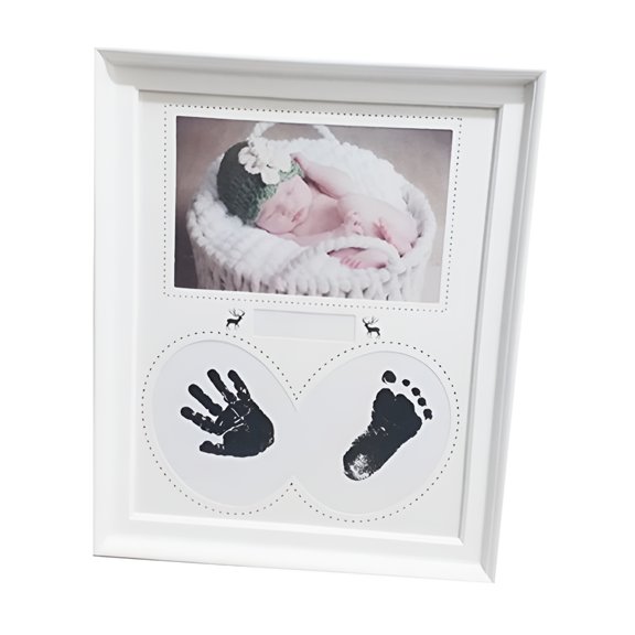 XIBUFE 2026 New Baby Photo Frame Kids Picture Frame Newborn Handprint Footprint Photo Frame Room Decorations Baby Birthday Gift for Nursery, Bedroom, Living Room, Playroom, Gift Display