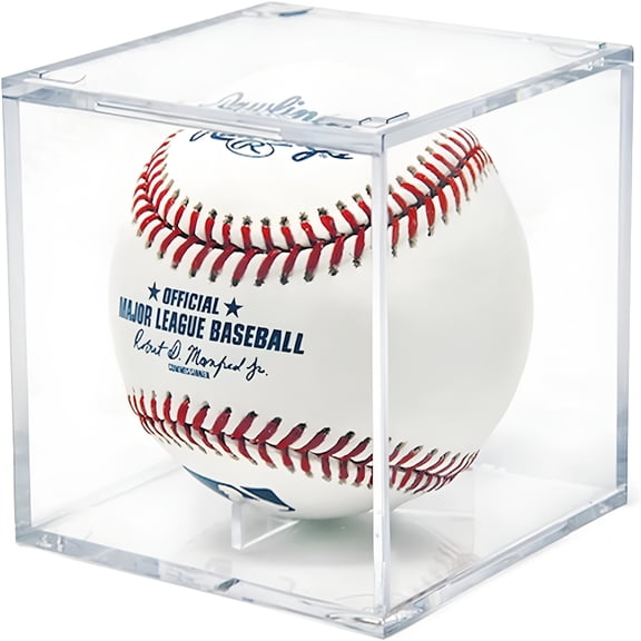 XIBUFE 2026 New Baseball Display Case,Uv Protected Acrylic Cube Baseball Holder Square Clear Box Memorabilia Display&Storage Sports Official Baseball Display Case-Autograph Display-Fits Official Size