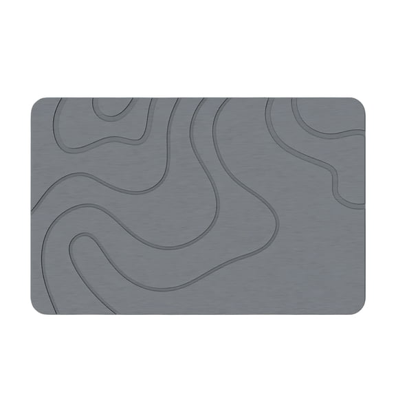 XIBUFE 2026 New Bath Mat,Stone Bath Mat Diatomaceous Earth Shower Mat,Non-Slip Super Absorbent Diatomite Stone Bath Mats for Bathroom Floor Diatomaceous Earth Stone Material Bath Mats for Shower