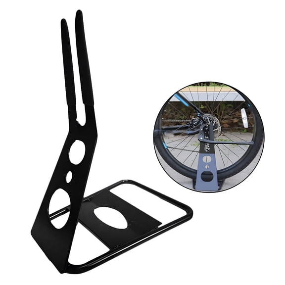 XIBUFE 2026 New Bike Floor Parking Stand Rack Holder Folding Sturdy Storage Stand Garage Apartment Mounting, Easy, Rubber Coated Black