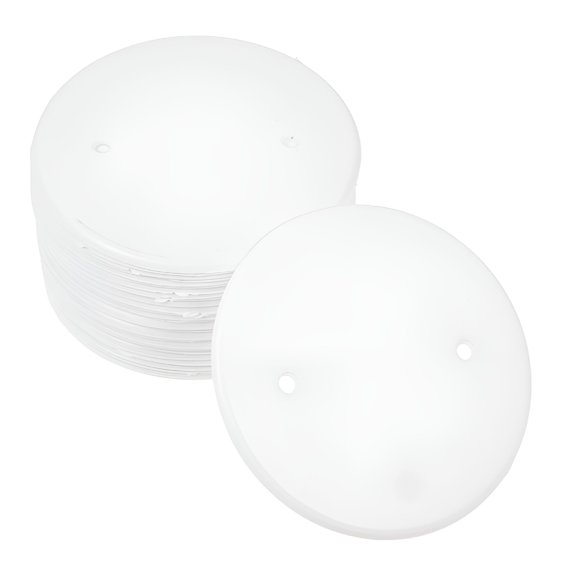 XIBUFE 2026 New Cable Outlet Cover Plate Wire Round Circle Wall White Ceiling Blank-Up Covers Lamps Pp 30 Pcs
