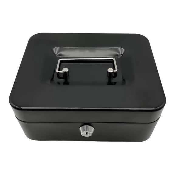 XIBUFE 2026 New Cash Box with Slot Money Box Money Saving Box,Container,Metal Collection Holder Cash Storage Box Money Organizer for Kids Adults Girls Boys Black