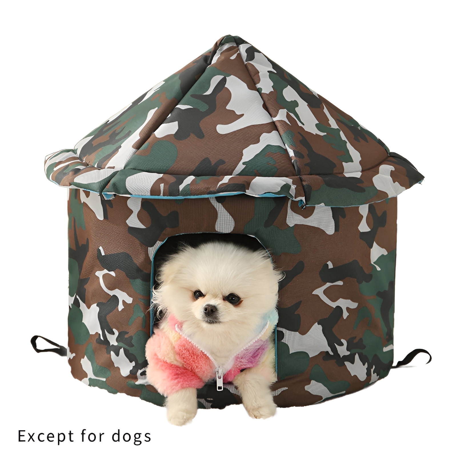 XIBUFE 2026 New Cat House,Secure and Comfortable Outdoor Cat House Weatherproof,Stable Shelter Pets Heated Cat House,Style2,35*33*30Cm