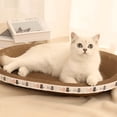 thumbnail image 1 of XIBUFE 2026 New Cat Scratcher, High-Density Oval-Shaped Scratching Board, Water-Resistant and Durable Cardboard, Suitable for Medium to Large Breeds, Provides Firm and Cozy Resting Place, 1 of 5