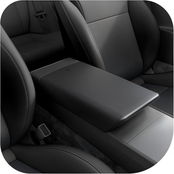 XIBUFE 2026 New Center Console Armrest Cover for Model Y and Model 3-Black,For Protecting Armrests,Enhancing Interior,Preventing Wear and Tear,Easy Installation.