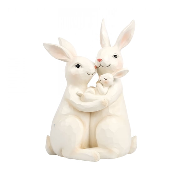 XIBUFE 2026 New Ceramic Bunny Rabbits Figurine Decor,White Porcelain Modern Tabletop Art Home Statues Decoration for Easter Rabbits Weddings Crafts Ornaments