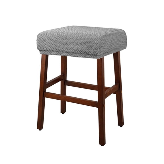 XIBUFE 2026 New Chair Covers,Bar Stool Covers,Flexible Bench Seat Slipcover,Rectangular Ottoman Cover,Stain Resistant Fabric for Kitchen,Dining Room,Living Room,Light Gray