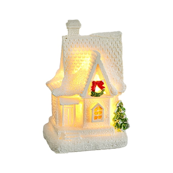 XIBUFE 2026 New Christmas Town Village,Led Lighted Christmas Village Houses,Christmas Village Decorations,Christmas Village Building,Christmas Houses Figurines for Indoor Tabletop