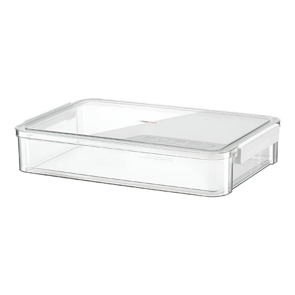 XIBUFE 2026 New Clear File Storage Box with Lids,A4 Storage Box for 8"X11" Paper,Plastic A4 Container,Stackable Magazine File A4 Paper Project Case Bins,Desk Organizer Office Invoice Document-White