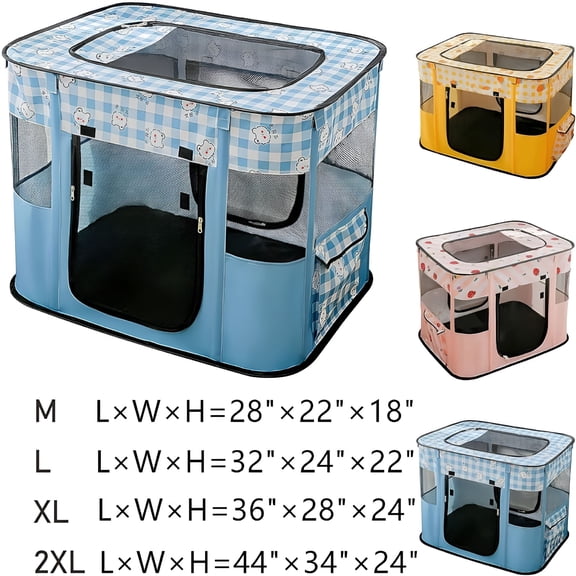 XIBUFE 2026 New Collapsible Dog Crate Portable Cat Cage Pet Delivery Room Suitable for Dogs/Cats/Rabbits/Pets
