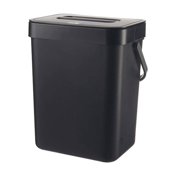 XIBUFE 2026 New Compost Bin Kitchen,Durable Material Kitchen Composter,Kitchen Use Countertop Compost Bin for Home,Office,Apartment,Black,3L