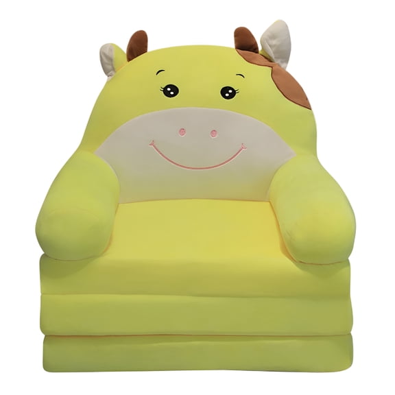 XIBUFE 2026 New Couch Bed Fold Out Plush Foldable Sofa Backrest Armchair 2 in 1 Cute Cartoon Lazy Sofa Flip Open Sofa Bed Convertible Sofa for Napping Reading Playing(19.69"X11.42"X20.47")