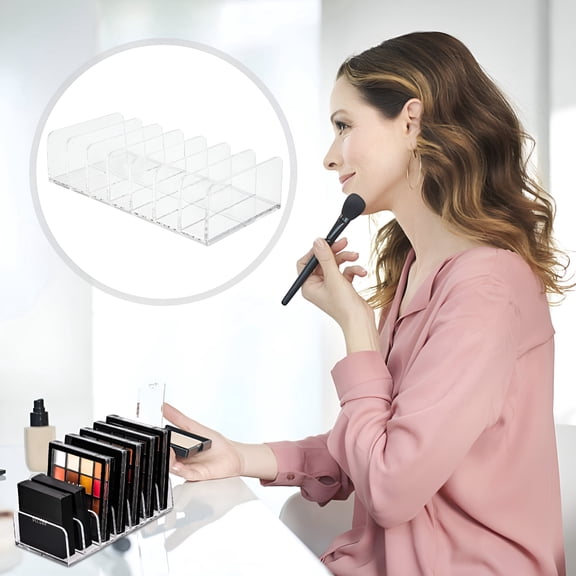 XIBUFE 2026 New Countertop Makeup Organizer with Grid Design for Eyeshadow and Lipstick Acrylic Makeup Organizers Make Up Organizers and Storage for Vanity, Bathroom, Bedroom, Dressing Table