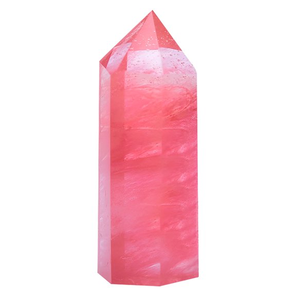 XIBUFE 2026 New Crystals,Stone,Natural Fluorite Quartz Crystal Healing Jade Crystal Hexagonal Bar Point,Desk Decor for Meditation,Home Decor,Office,Wellness