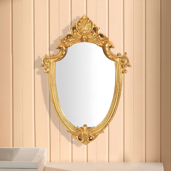 XIBUFE 2026 New Decorative Wall Mirror Antique Ornate Baroque Mirror Resin Bathroom Vanity Mirrors for Apartment Living Room Hallway Bedroom Home Decoration for Dressing Room,Entryway,Studio