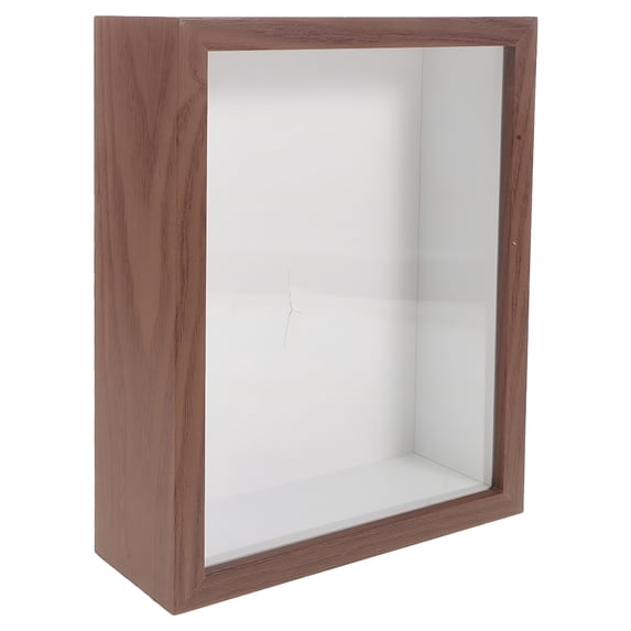 XIBUFE 2026 New Deep Shadow Box Frame Acrylic Display Case for Specimen with Clear Window for Tabletop and Wall Hanging Wooden Photo Frame