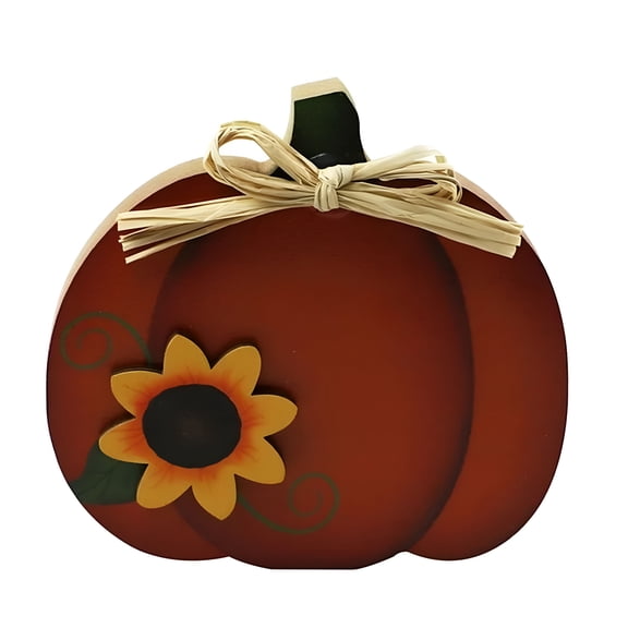 XIBUFE 2026 New Desktop Ornament,Room Decor Fall Decorations for Home Halloween Wooden Pumpkin Decor Fall Rustic Fall Wood Standing Flat Indoor Outdoor Decoration for Autumn Thanksgiving