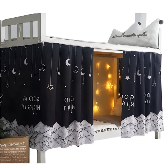 XIBUFE 2026 New Dorm Home Bunk Nets Bed Curtains Cloth Bed Canopy Blackout College Students Shading Nets Breathable Single Sleeper