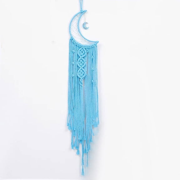 XIBUFE 2026 New Dream Catchers Handmade Boho Dreamcatcher Dream Catchers Moon & Star Wall Hanging Dream Catcher for Girls Blue for Bedroom Nursery Home Decor Gifts Spiritual Decor.