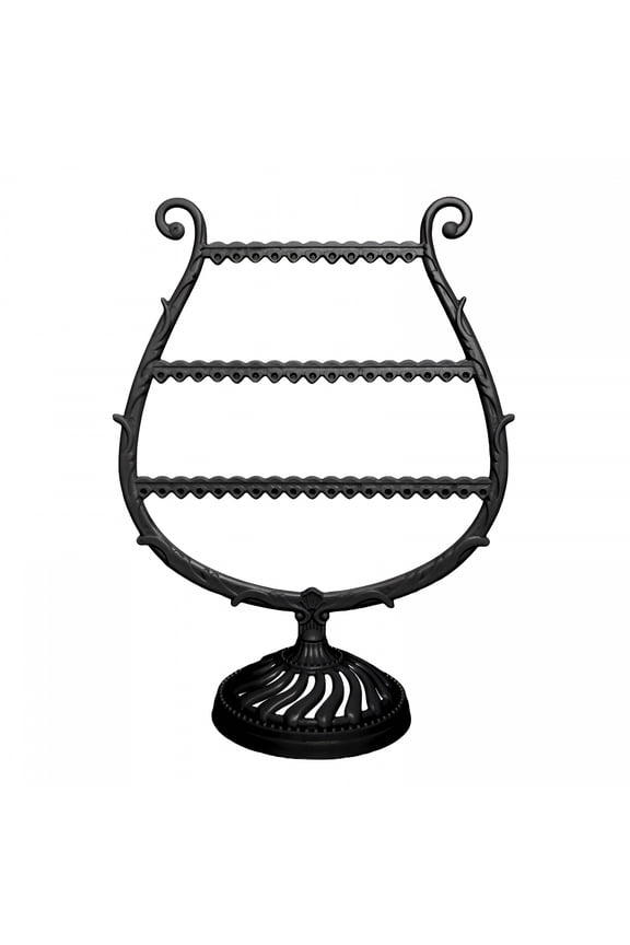 2026 New Earring Holder,Jewelry Rack,Display Organizer for Piercings,3-Layer Ear Stud Holder Earring Display Stand Wooden Base Jewelry Organizer for Hanging Earrings