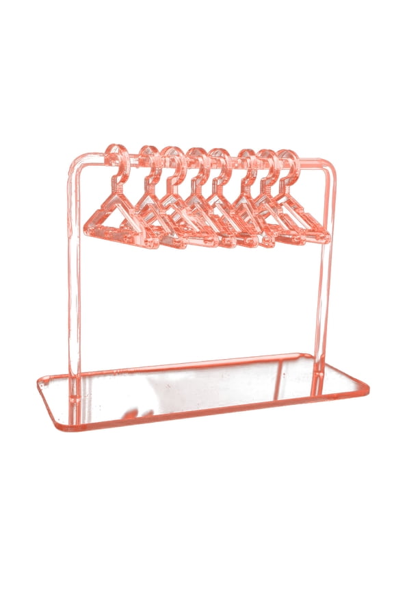 2026 New Earring Organizer Stand,Clear Acrylic Jewelry Holder with Mini Hangers,Cute Earrings Hanging Display Rack,Transparent Piercings Dangle Ear Stud Towers Storage for Girls