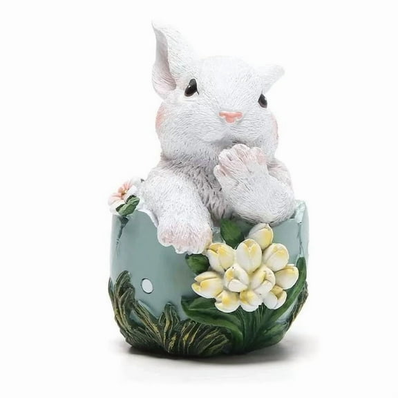 XIBUFE 2026 New Easter Bunny Couple Decorations Spring Decors Figurines Tabletopper Decorations for Party Home Holiday Cute Rabbit Easter Day Couple Gifts Decorations,Resin Rabbit Statue Set
