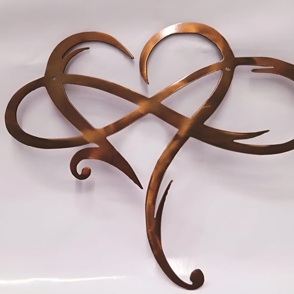 XIBUFE 2026 New Eternal Wrought Iron Decoration Indoor Ornaments Metal Wall Decoration Infinity Heart-Steel Wall Decor Metal Wall Art 17*20Cm,For Home,Office,Living Room,Bedroom,Entryway